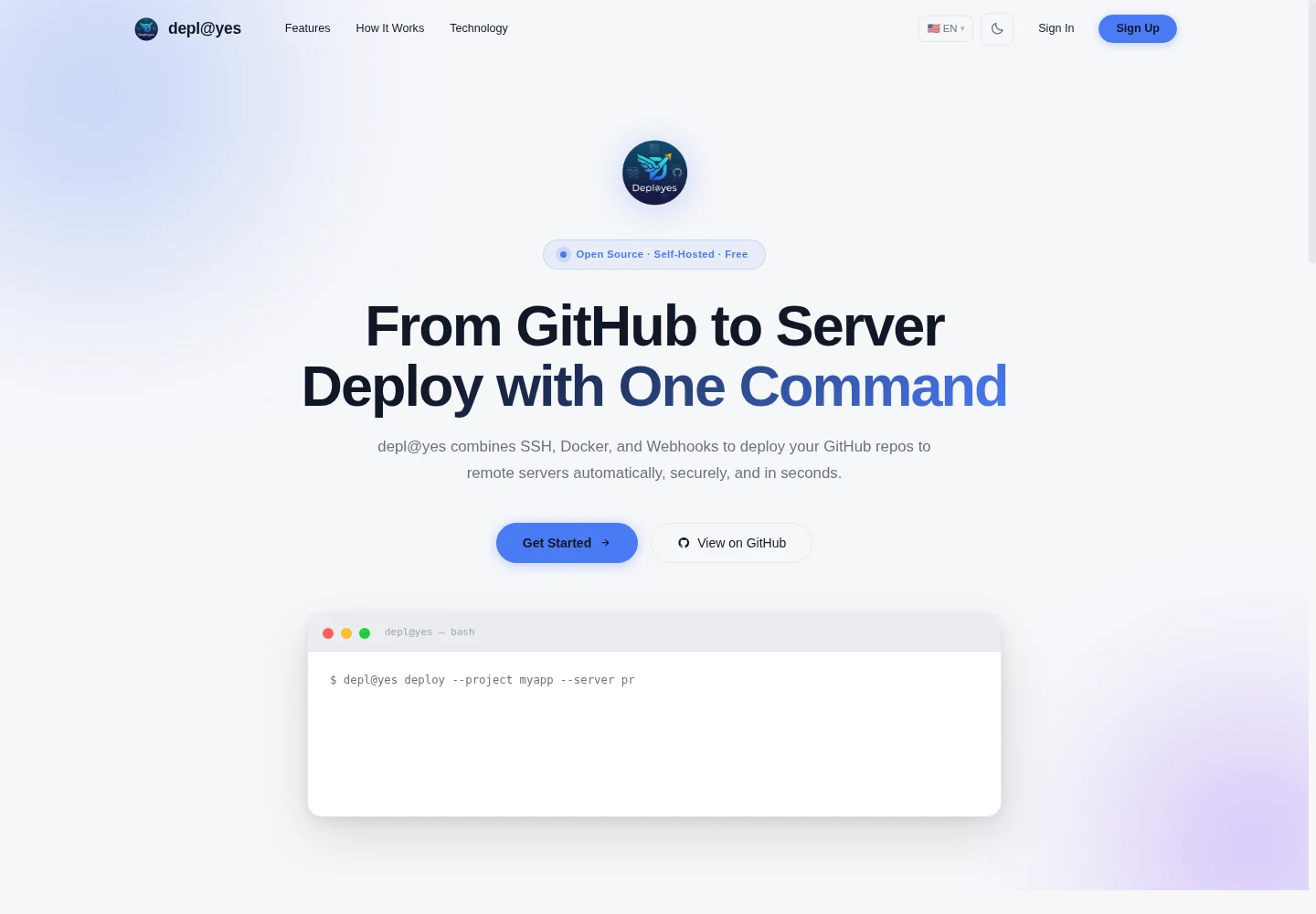 Deployes — ürün sayfasından görünüm
